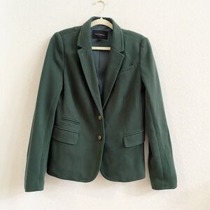 Banana Republic Women’s 12 Hunter Green Lined Two Button Blazer 100% Cotton